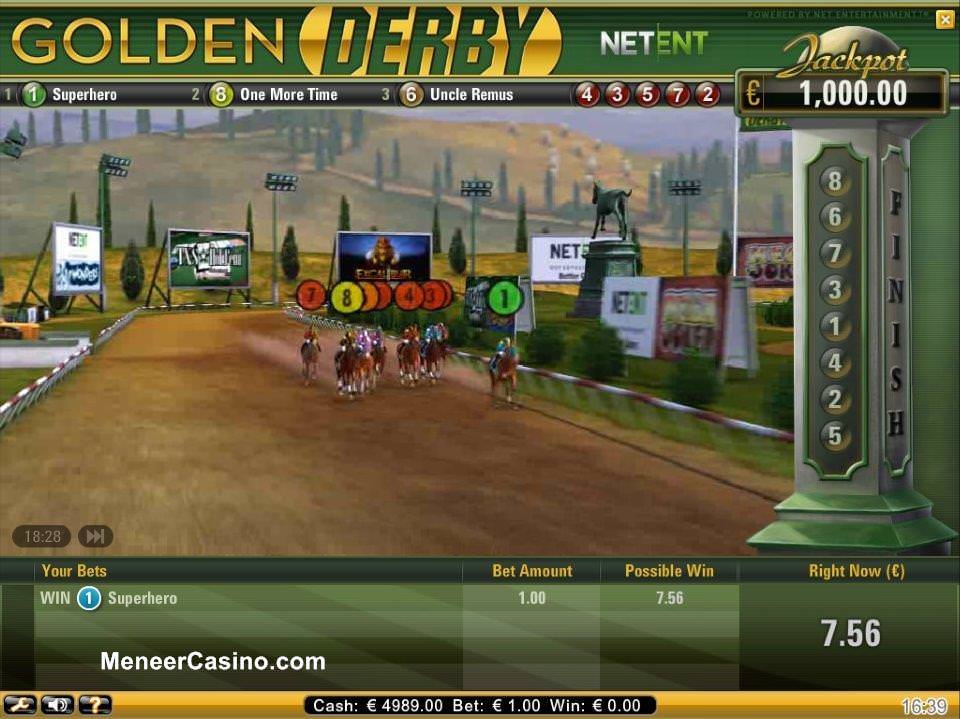 Golden Derby jackpot Netent