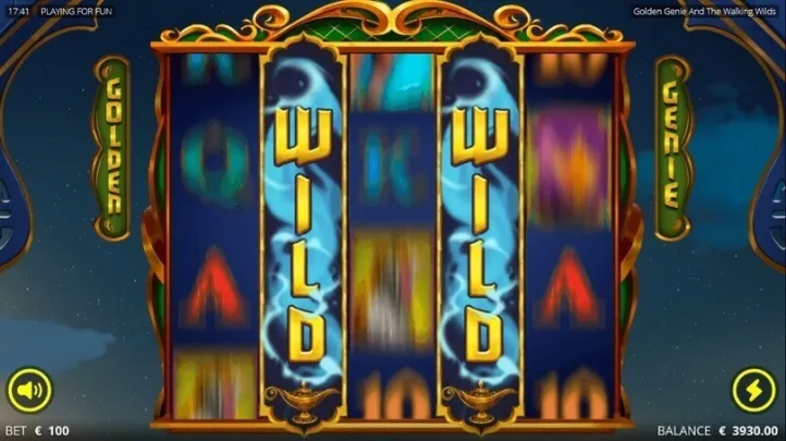 Golden Genie stacked wilds