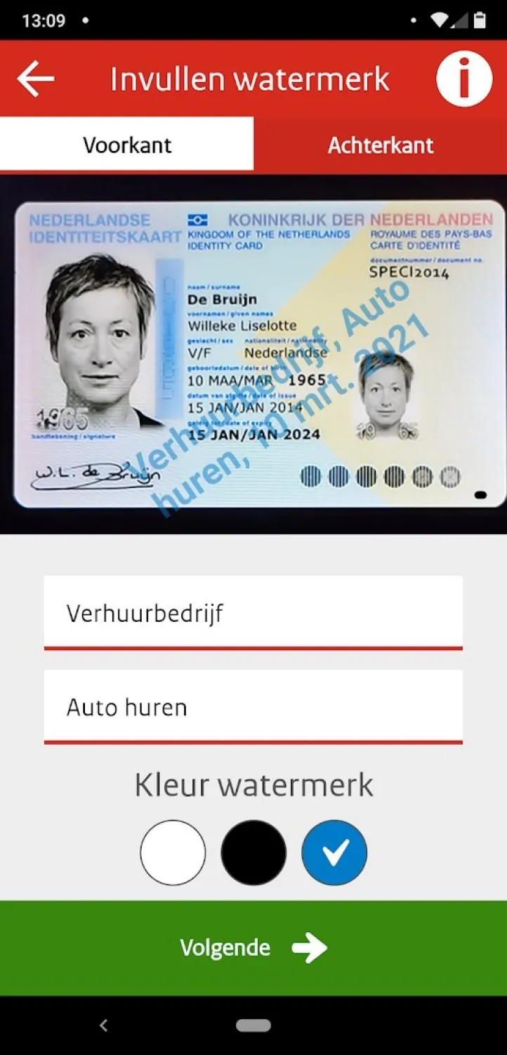 Kopie ID app gegevens beveiligen
