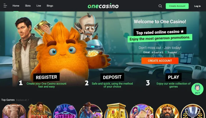 One Casino website
