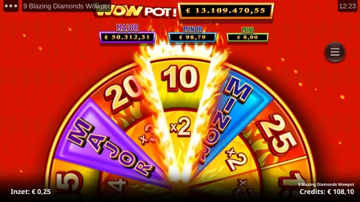 9 Blazing Diamonds WowPot - 10x 2