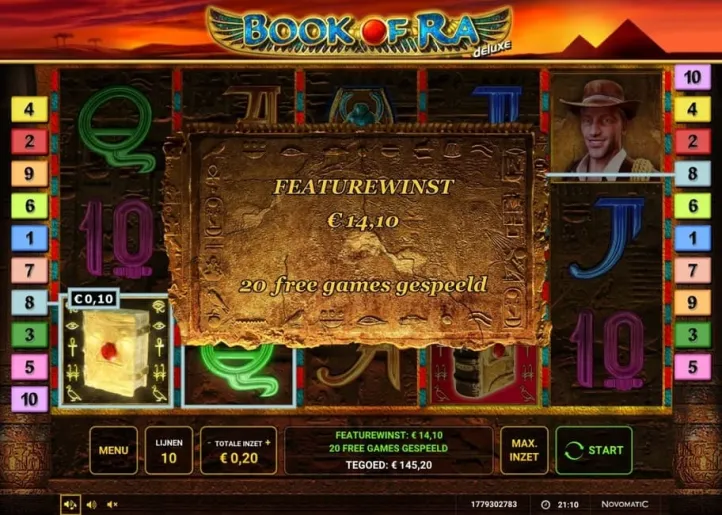 Book of Ra free spins