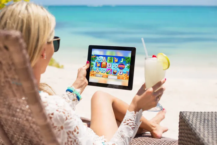 vrouw online casino strand