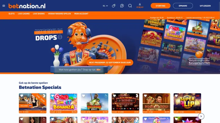 Betnation homepage