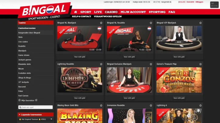 Bingoal casino homepage