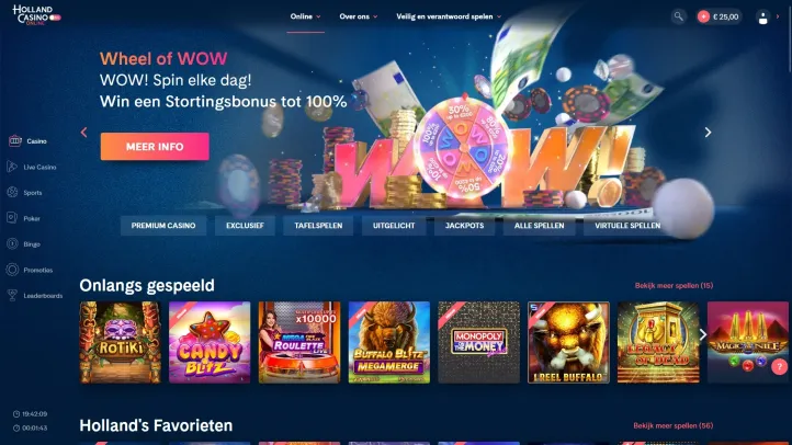 Holland Casino Online homepage