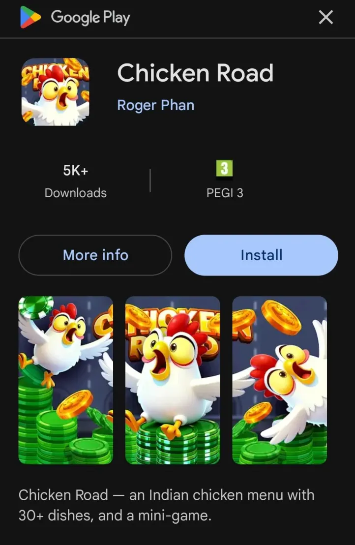 Chicken Road Play Store