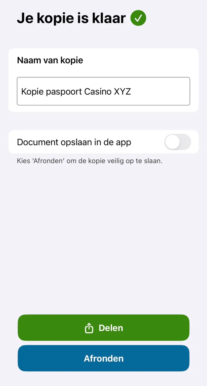 Kopie delen