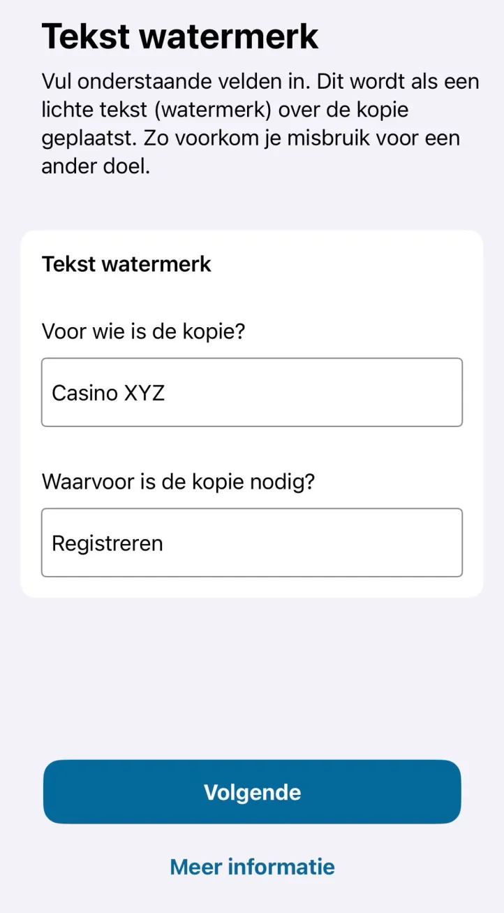 Tekst watermark