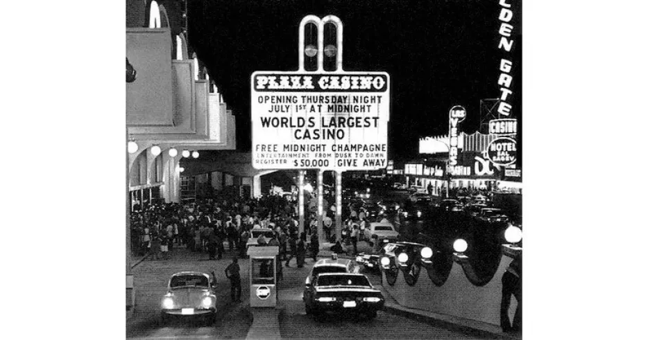 Billboard opening Plaza Las Vegas in 1971