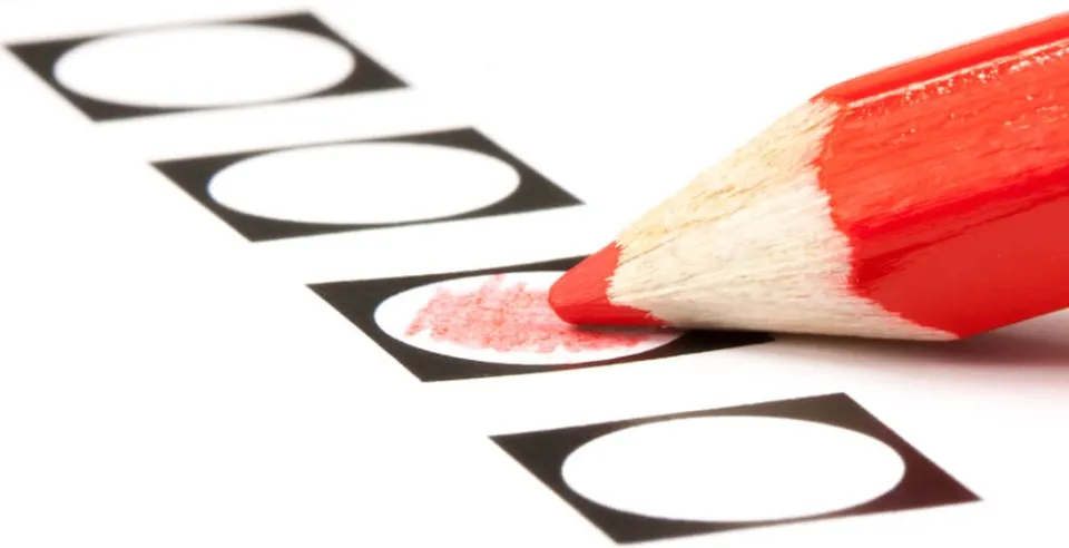 verkiezingen rood potlood kleurt vakje stembiljet