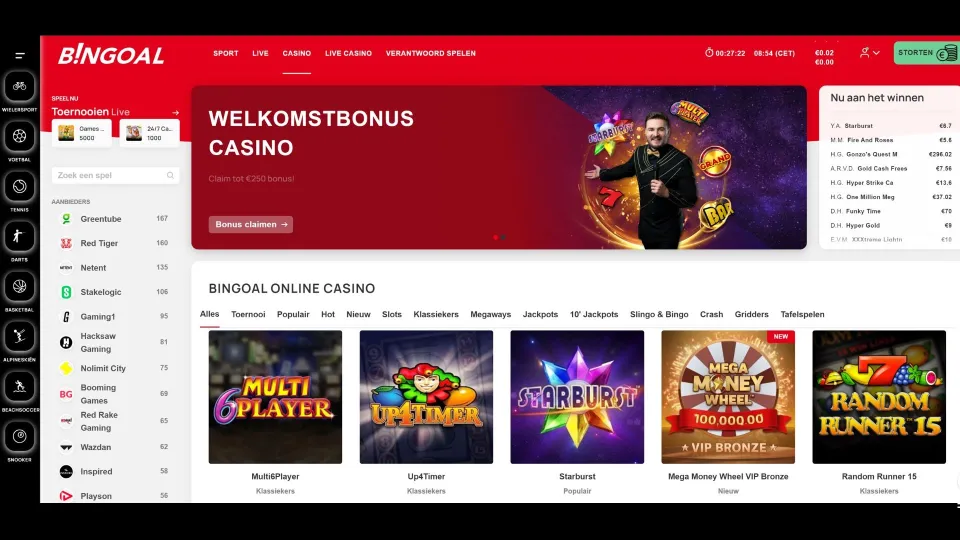 Bingoal Casino homepage