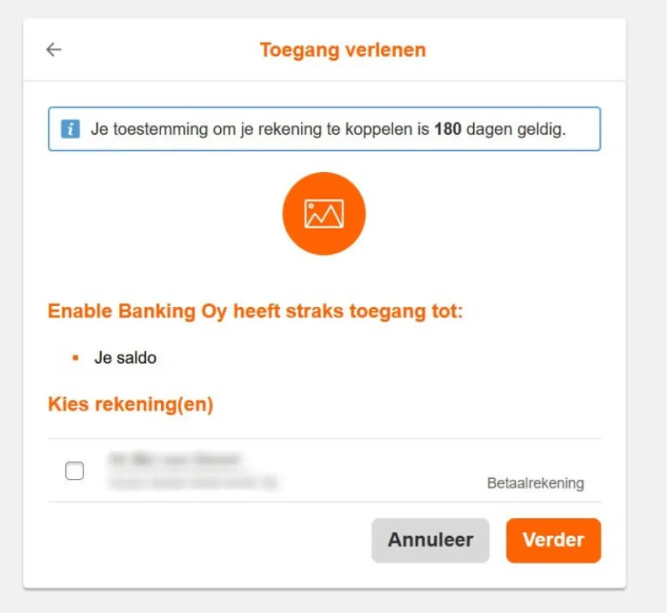 Enable Banking toestemming