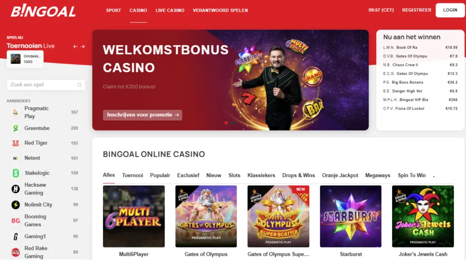 Bingoal Casino homepage