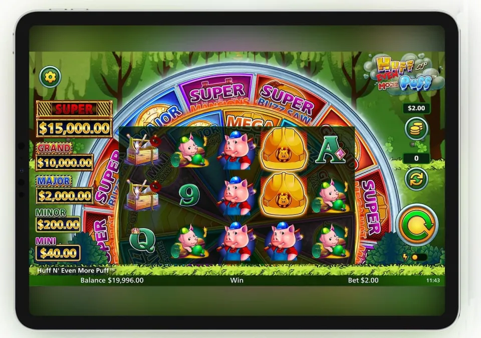 Huff N Even More Puff op een tablet