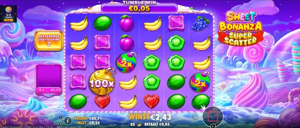 Sweet Bonanza Super Scatter 100x multiplier