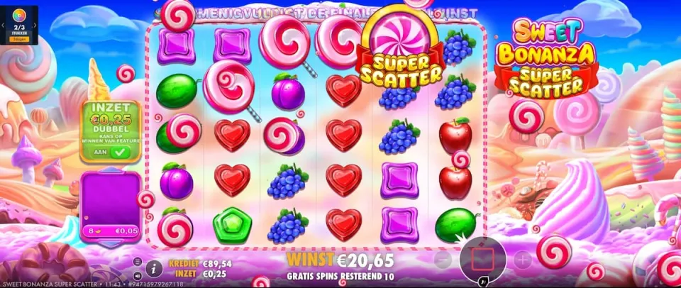 Sweet Bonanza Super Scatter scatter winst