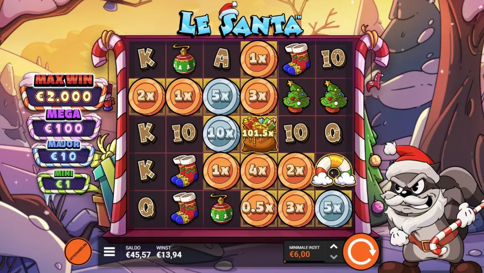 Le Santa slot van Hacksaw Gaming