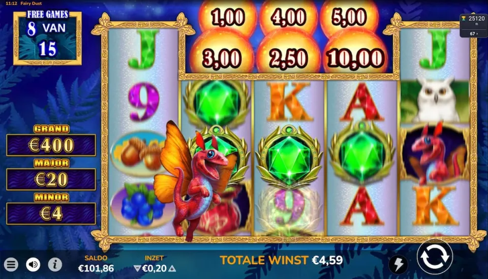 Fairy Dust draak extra wilds