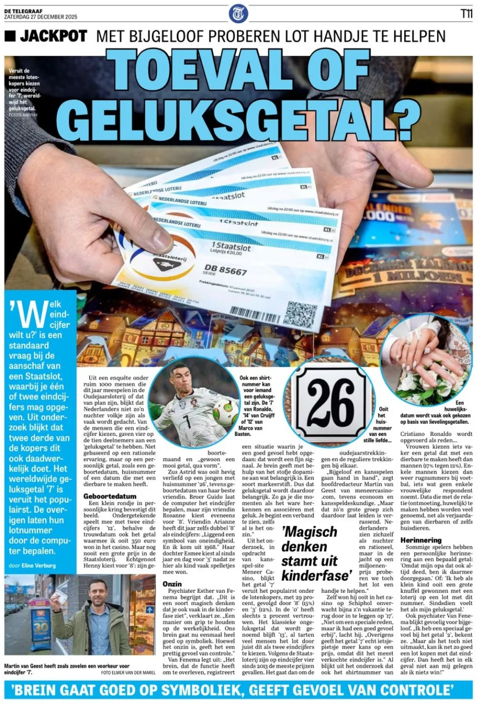 Telegraaf artikel 27 december 2025