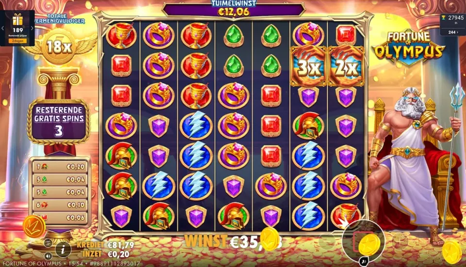 Fortune of Olympus big win