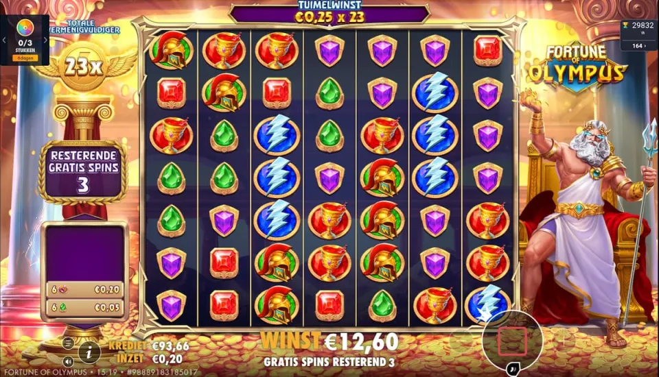 Fortune of Olympus hoge multiplier