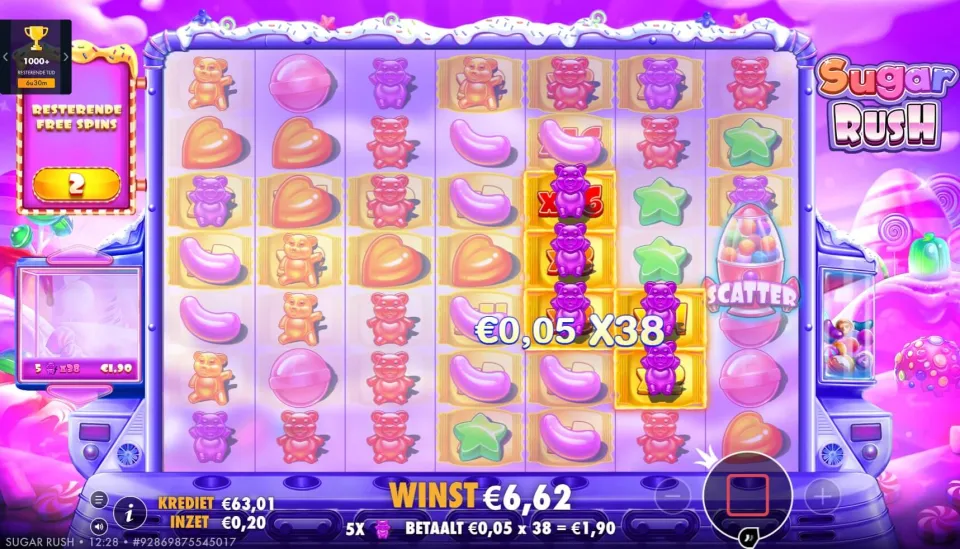 Sugar Rush hoge multiplier