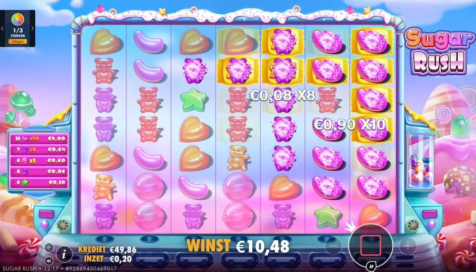 Sugar Rush hoogste winst