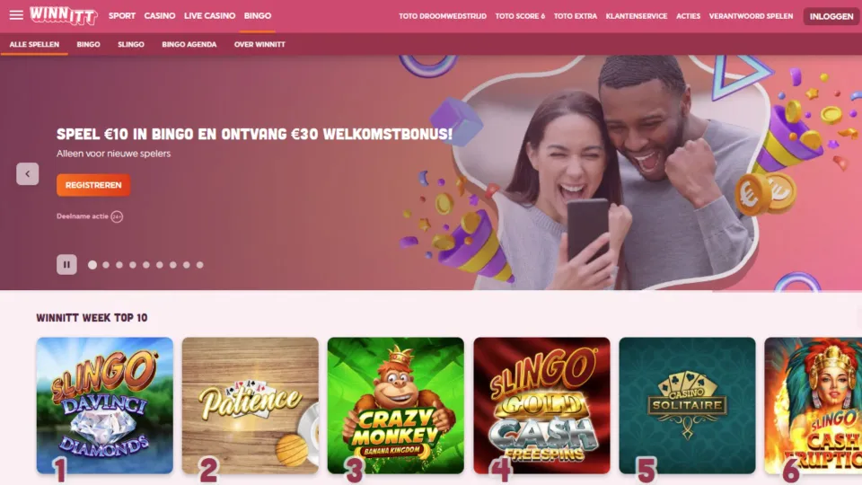 Winnitt bingo lobby
