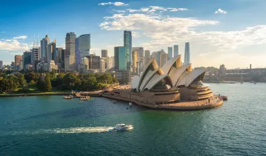 Sydney skyline met Opera House