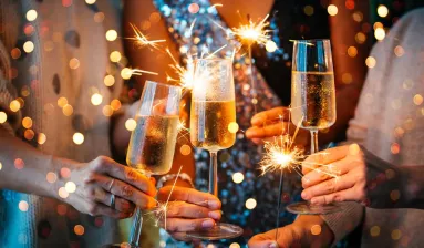 kerst champagne proost