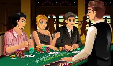 blackjack spelers aan tafel